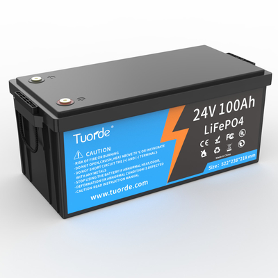 24V 25,6V 100Ah Bateria recarregável de lítio de ciclo profundo Bateria de substituição de ácido de chumbo