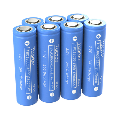 Long Cycle Life 18650 Sodium Ion Battery Cell 1300mAh Com Voltagem de 3,0 V