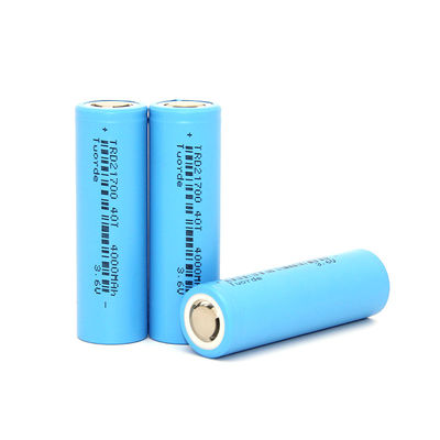 Baterias de ferro de lítio de alta capacidade, 21700 Bateria de lítio 4000mAh 3.6V