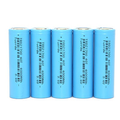 Compacto Ion de Lítio 21700 Bateria 4000mAh 3.6V 21mm X 70mm Energia eficiente 50A Descarga