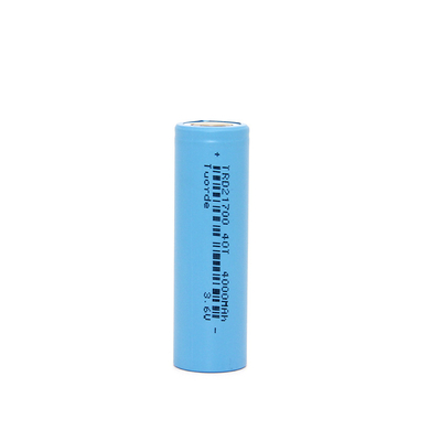 3.6V 4000mAh 50A 21700 Célula de bateria de íons de lítio para lanternas com protecção contra sobrecorrência