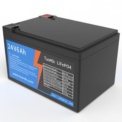 Bateria de ciclo profundo de iões de lítio de 24 V 6 Ah, Bateria de lítio recarregável AGV